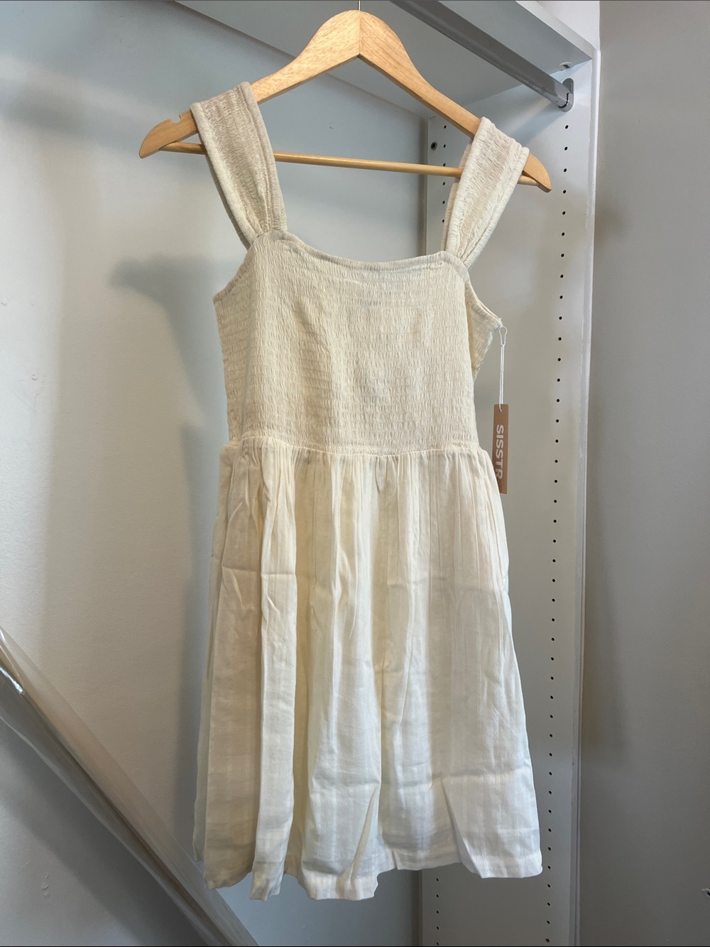White Midi Sundress with Wide Straps